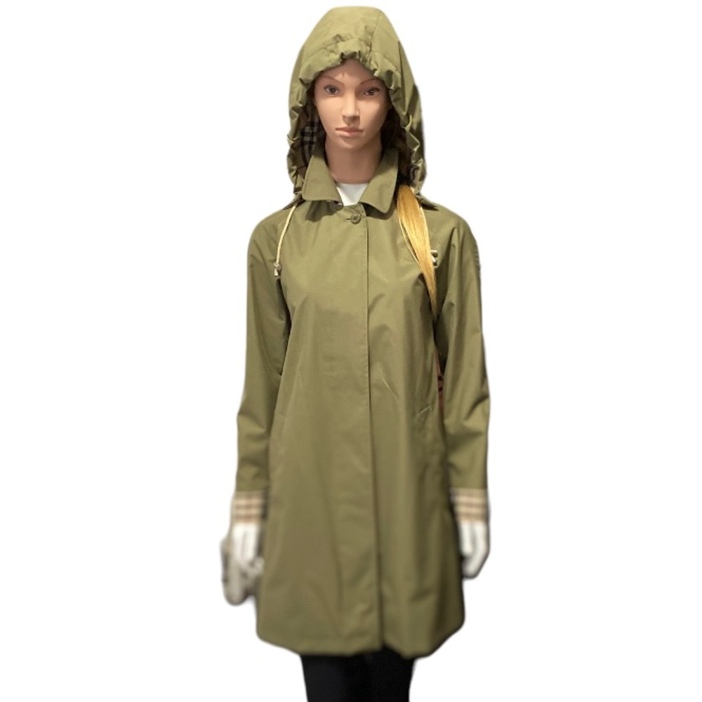 Burberry Trench Olive Rain Fall Coat Size M